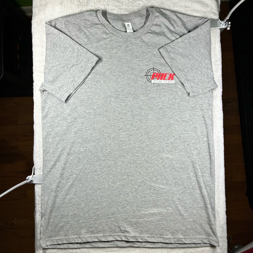AS Colour Mens Pack Marksmanship Wolf Graphic T-Shirt Heather Grey Large